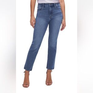 Good American Blue Denim Jeans Good Legs Straight Leg Jeans size 30